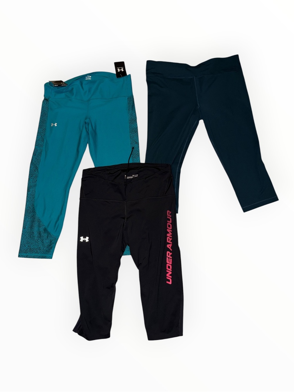 Under Armour Women's Pack Athletic Capri Leggings - Teal, Black, Navy